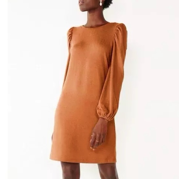 Nine West Puff Long Sleeve Dress - Picture 1 of 7
